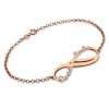 Personalized Infinity 2 Names Bracelet Rose Gold Plated