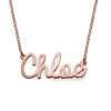 Cursive Name Necklace in Rose Gold Plating