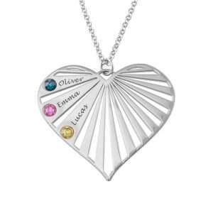 Family Necklace with birthstones