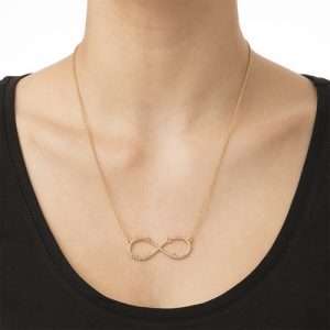 Infinity 4 Names Necklace with Gold Plating