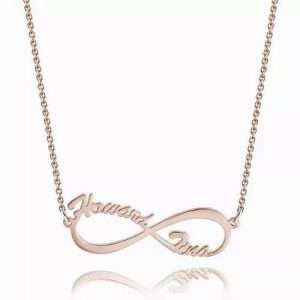 Infinity Name Necklace Rose Gold Plated