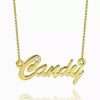 Personalized CZ Name Necklace 14k Gold Plated