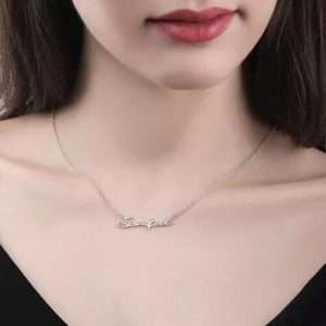 Signature Style Name Necklace Silver