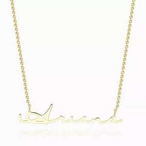 Signature Style Name Necklace 14K Gold Plated