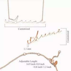 Signature Style Name Necklace Rose Gold Plated