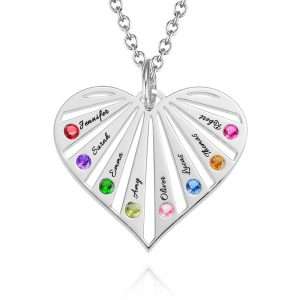 Family Necklace with birthstones