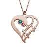 Two Hearts Forever One Necklace - Rose Gold Plated