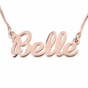 Rose Plated Cursive Name Necklace